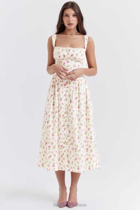 House of CB Tatiana Rose Print Midi Sundress Clothing 4H6N251