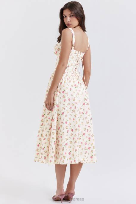 House of CB Tatiana Rose Print Midi Sundress Clothing 4H6N251