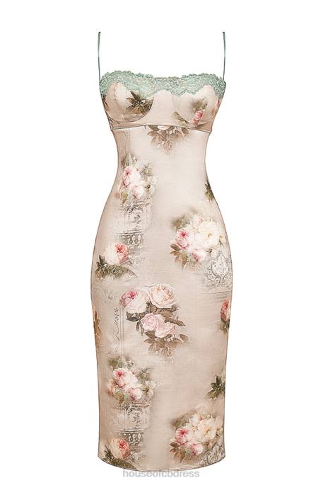 House of CB Venus Vintage Floral Midi Dress Clothing 4H6N278
