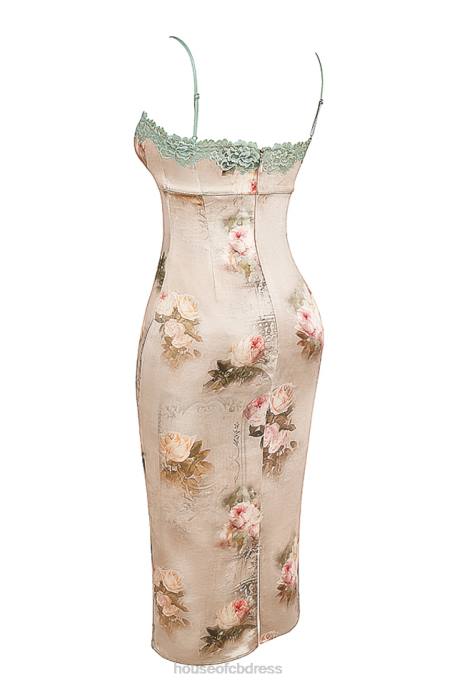 House of CB Venus Vintage Floral Midi Dress Clothing 4H6N278