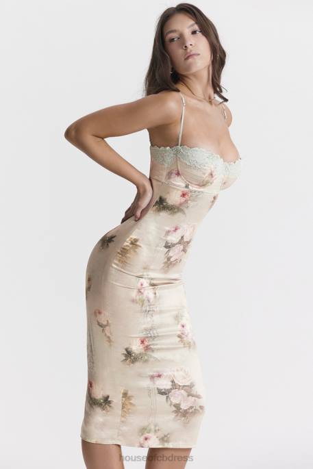 House of CB Venus Vintage Floral Midi Dress Clothing 4H6N278