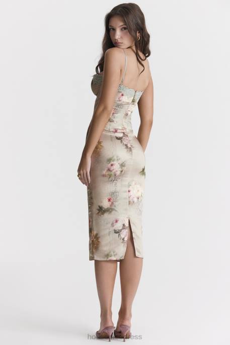 House of CB Venus Vintage Floral Midi Dress Clothing 4H6N278