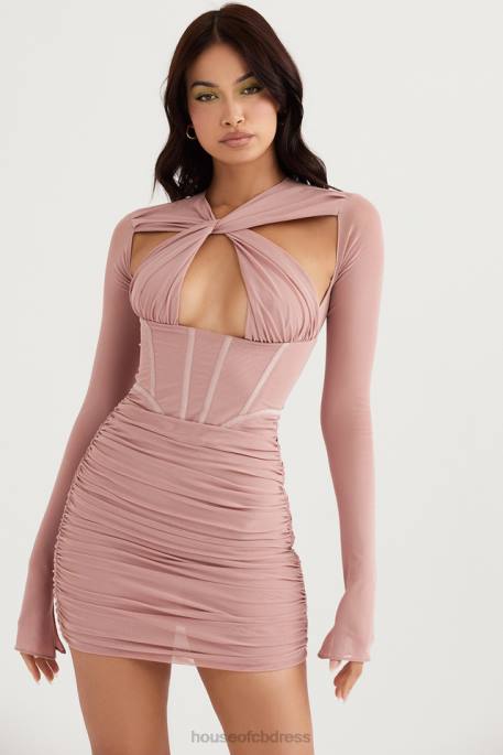 House of CB Adanna Blush Corset Mini Dress Clothing 4H6N460