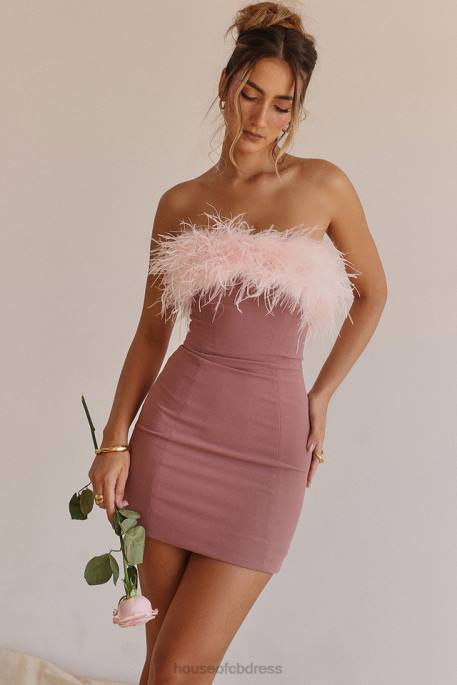 House of CB Alexa Warm Pink Mini Dress Clothing 4H6N219