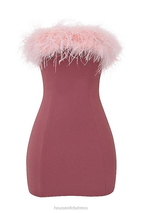 House of CB Alexa Warm Pink Mini Dress Clothing 4H6N219