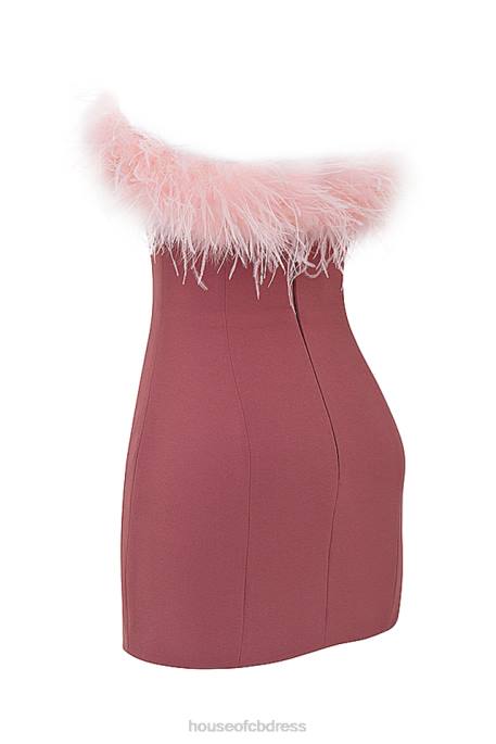 House of CB Alexa Warm Pink Mini Dress Clothing 4H6N219