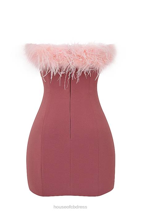 House of CB Alexa Warm Pink Mini Dress Clothing 4H6N219