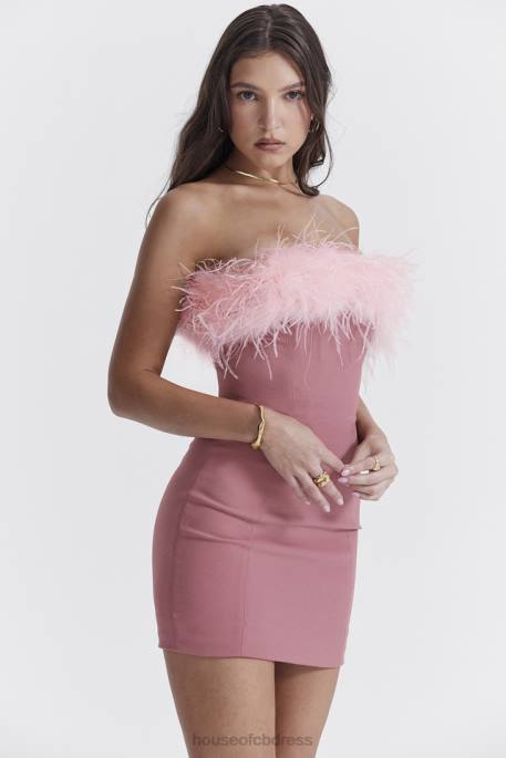House of CB Alexa Warm Pink Mini Dress Clothing 4H6N219