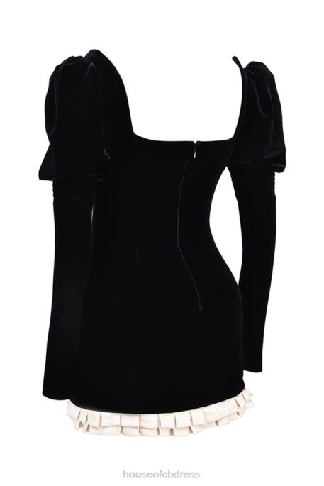 House of CB Azaria Black & Vintage Cream Mini Dress Clothing 4H6N132