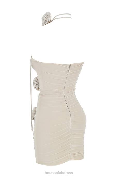 House of CB Caterina Fog Floral Embellished Mini Dress Clothing 4H6N406