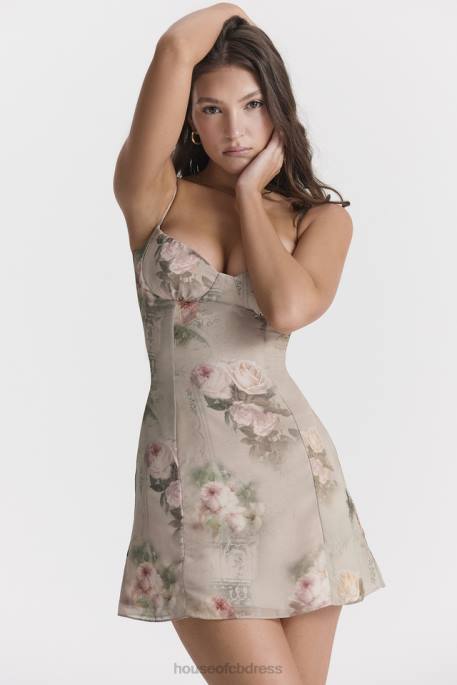 House of CB Christiana Vintage Floral Mini Dress Clothing 4H6N282