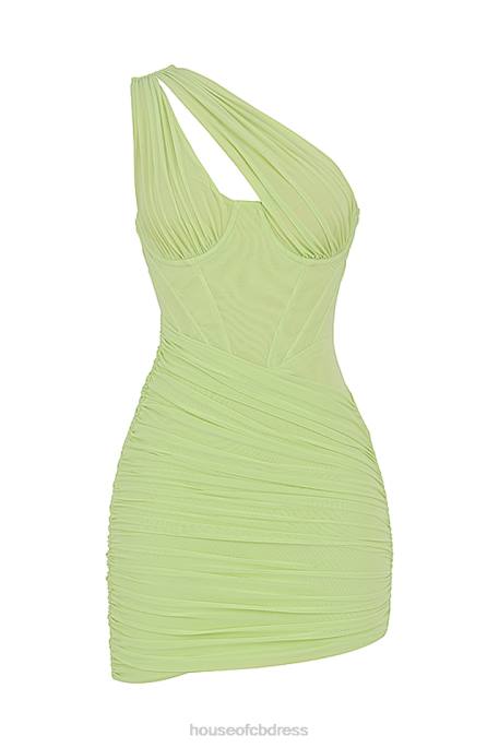 House of CB Clementine Lime Cut Out Mini Dress Clothing 4H6N547
