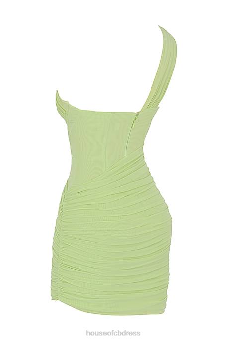 House of CB Clementine Lime Cut Out Mini Dress Clothing 4H6N547