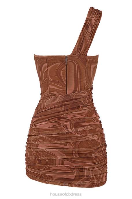 House of CB Clementine Swirl Print Cut Out Mini Dress Clothing 4H6N567