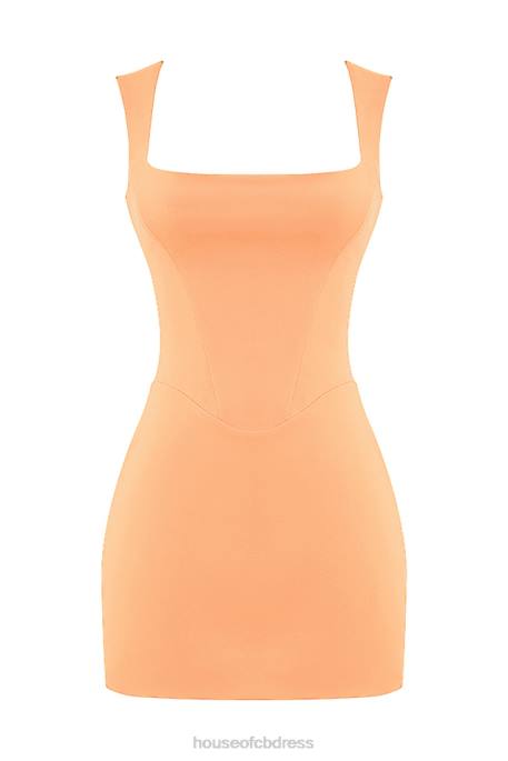 House of CB Enya Apricot Corset Mini Dress Clothing 4H6N214