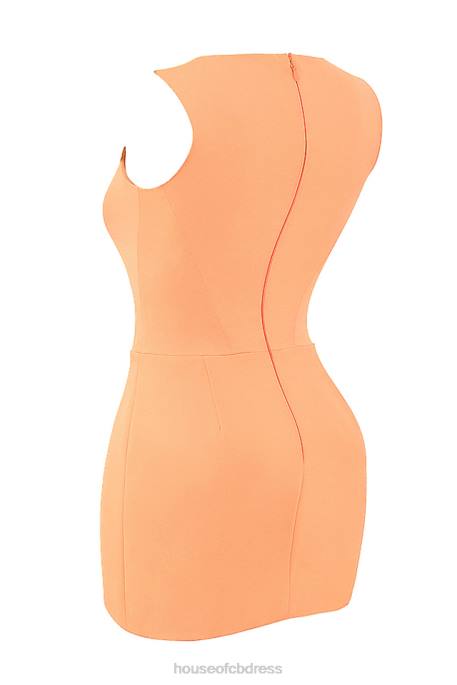 House of CB Enya Apricot Corset Mini Dress Clothing 4H6N214