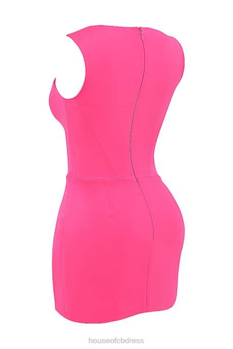 House of CB Enya Fuchsia Corset Mini Dress Clothing 4H6N186