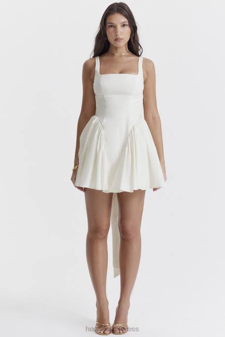 House of CB Florianne Ivory Bow Mini Dress Clothing 4H6N237