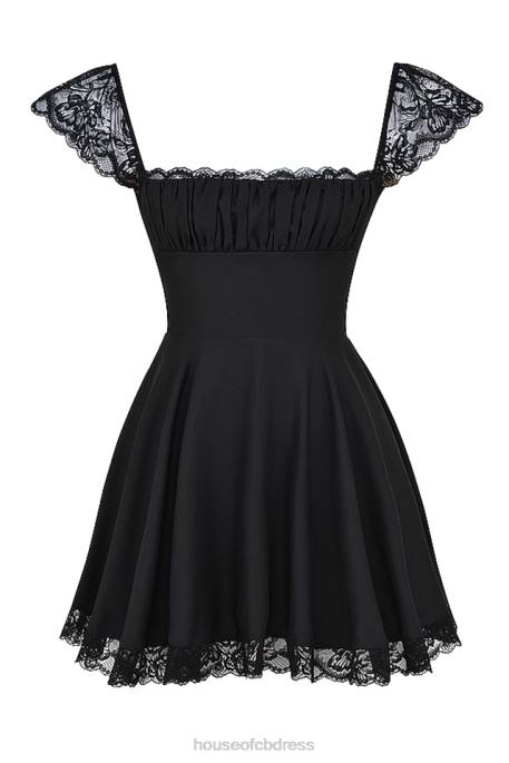 House of CB Kaia Black A-Line Mini Dress Clothing 4H6N287