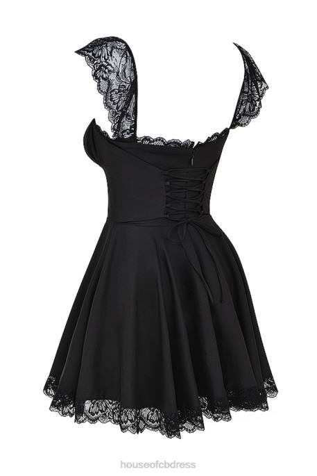 House of CB Kaia Black A-Line Mini Dress Clothing 4H6N287