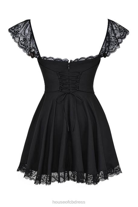 House of CB Kaia Black A-Line Mini Dress Clothing 4H6N287