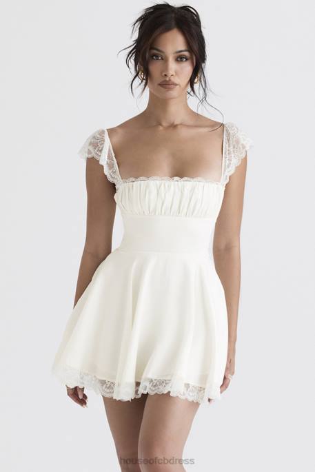 House of CB Kaia Ivory A-Line Mini Dress Clothing 4H6N384