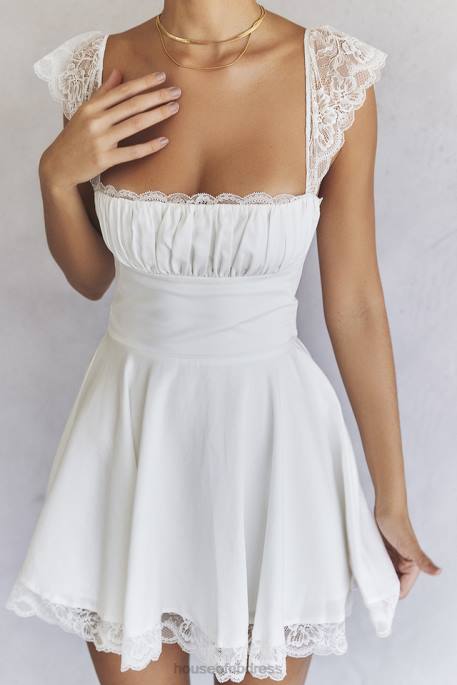 House of CB Kaia Ivory A-Line Mini Dress Clothing 4H6N384