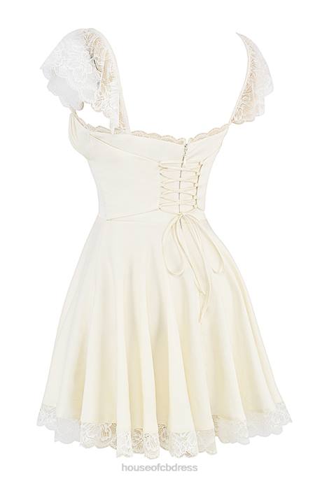 House of CB Kaia Ivory A-Line Mini Dress Clothing 4H6N384