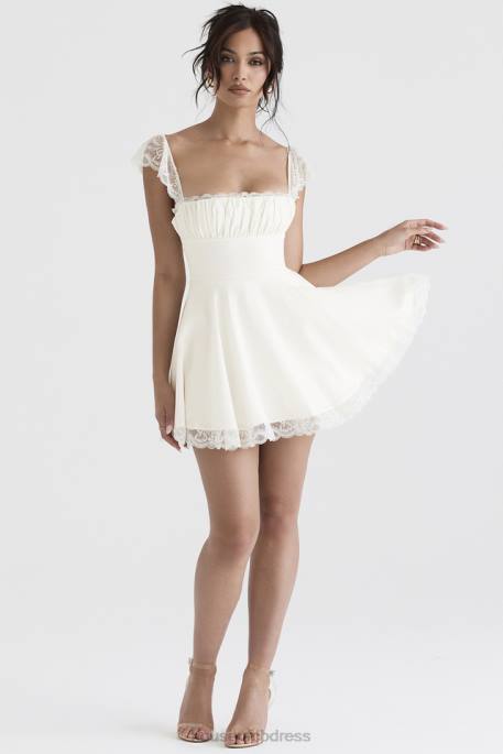 House of CB Kaia Ivory A-Line Mini Dress Clothing 4H6N384