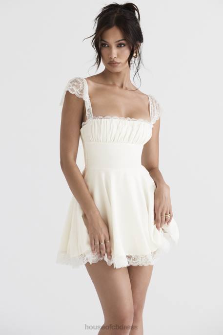 House of CB Kaia Ivory A-Line Mini Dress Clothing 4H6N384