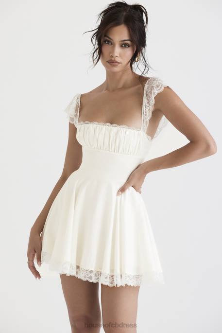 House of CB Kaia Ivory A-Line Mini Dress Clothing 4H6N384