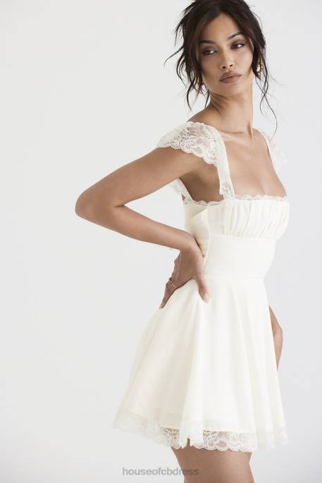 House of CB Kaia Ivory A-Line Mini Dress Clothing 4H6N384