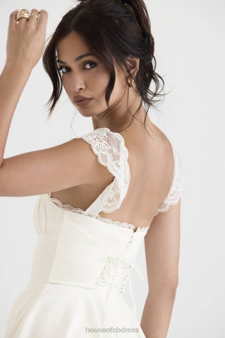 House of CB Kaia Ivory A-Line Mini Dress Clothing 4H6N384