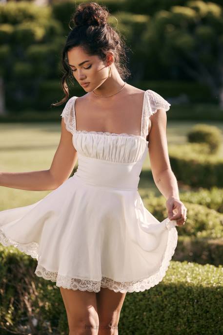 House of CB Kaia Ivory A-Line Mini Dress Clothing 4H6N384