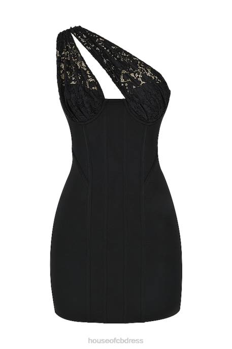House of CB Lily Black Lace Mini Dress Clothing 4H6N463