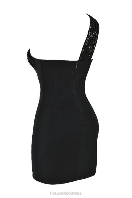 House of CB Lily Black Lace Mini Dress Clothing 4H6N463