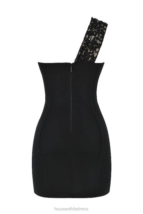 House of CB Lily Black Lace Mini Dress Clothing 4H6N463