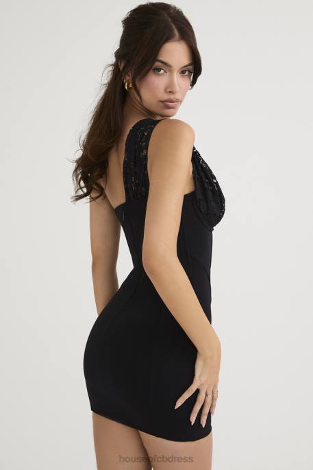 House of CB Lily Black Lace Mini Dress Clothing 4H6N463