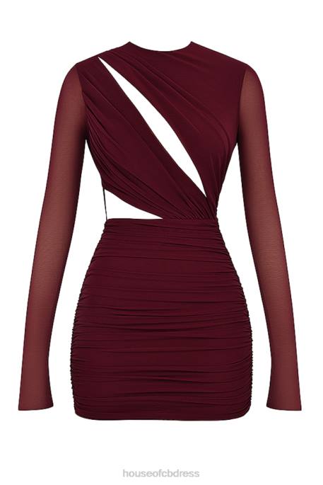 House of CB Lucinda Mulberry Cutout Mini Dress Clothing 4H6N131