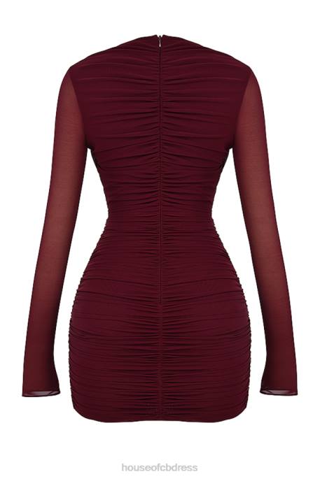 House of CB Lucinda Mulberry Cutout Mini Dress Clothing 4H6N131