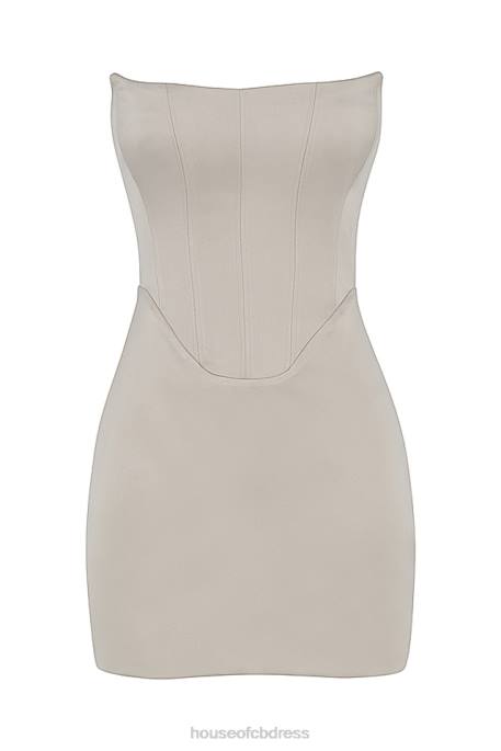 House of CB Magdalena Oyster Corset Mini Dress Clothing 4H6N448