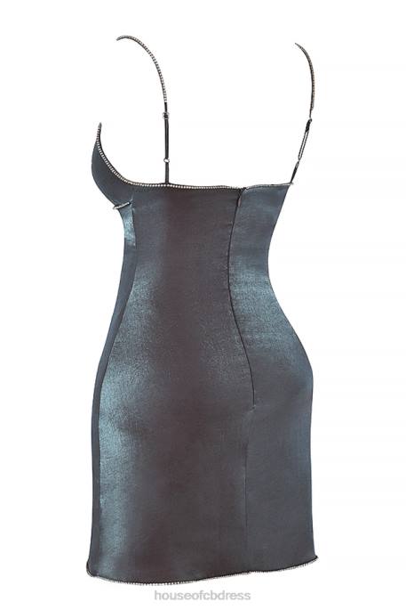 House of CB Maisie Graphite Iridescent Mini Dress Clothing 4H6N333