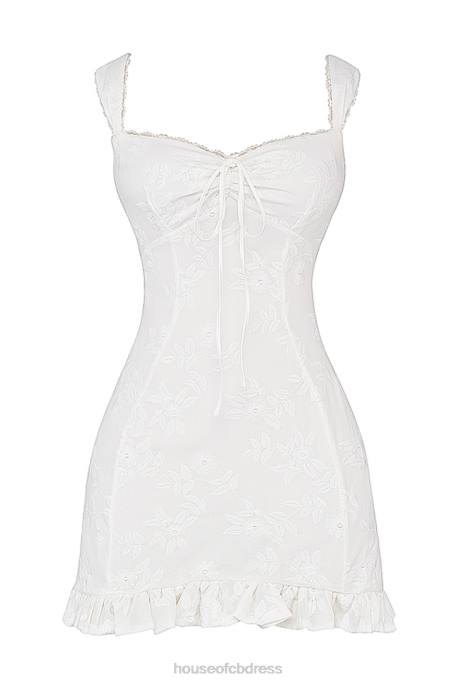 House of CB Odessa White Embroidered Mini Dress Clothing 4H6N226
