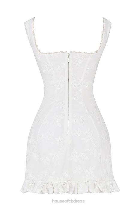 House of CB Odessa White Embroidered Mini Dress Clothing 4H6N226