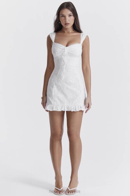 House of CB Odessa White Embroidered Mini Dress Clothing 4H6N226