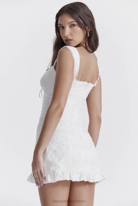 House of CB Odessa White Embroidered Mini Dress Clothing 4H6N226