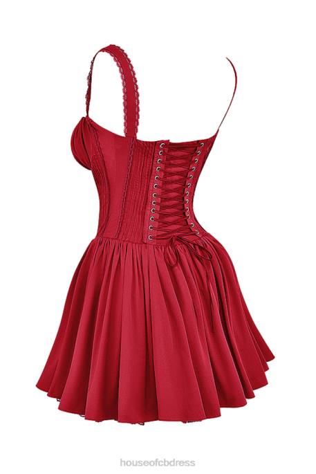 House of CB Pietra Cherry Corset Mini Dress Clothing 4H6N158