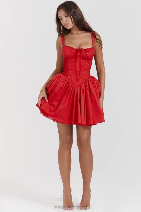 House of CB Pietra Cherry Corset Mini Dress Clothing 4H6N158
