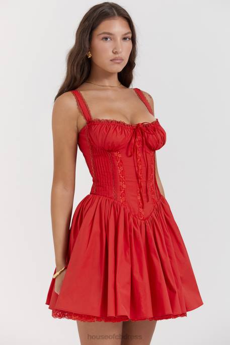 House of CB Pietra Cherry Corset Mini Dress Clothing 4H6N158