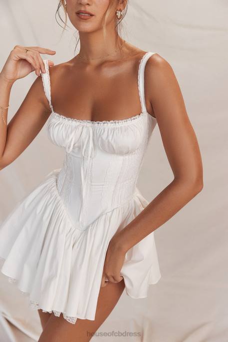 House of CB Pietra White Corset Mini Dress Clothing 4H6N210